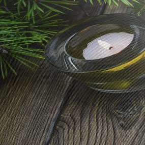 Tablou - lumânare de Crăciun (cu ceas) (90x30 cm)