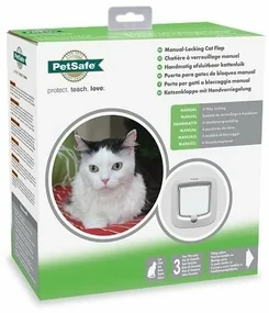 PetSafe® Ușă manuală pentru câini și pisici DeLuxe alb