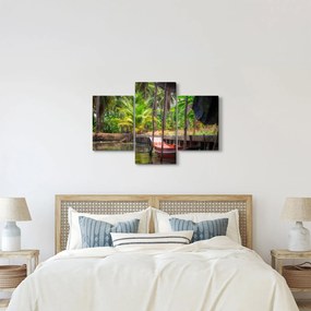 Tablou - Nava din lemn în canal , Thailand (90x60 cm)