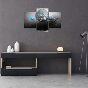 Tabloul - bile abstracte albastru deschis (90x60 cm)