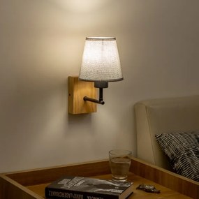 Lampă de perete Brilagi NUBILA WOOD 1xE27/25W/230V stejar/gri