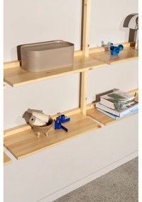 Bibliotecă de perete în culoare naturală din lemn de pin 192x127 cm Groove – Karup Design