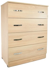 Comoda 4 sertare Sonoma, 80x50x105 cm