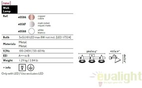 Aplica de perete cu 3 spoturi directionabile CUP-3 40587