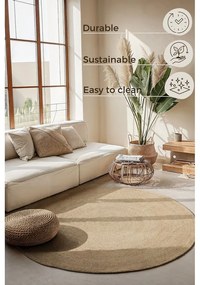 Covor fildeș reversibil rotund din iută ø 200 cm Braided Ivory – Hanse Home
