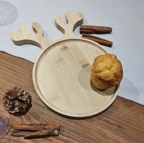 Platou Raindeer din bambus 26x18 cm