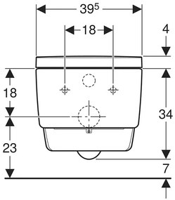 Set vas WC suspendat, Geberit, AquaClean Mera Comfort, rimless, capac cu funcție de bideu, alb/crom