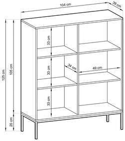 Comoda alba NOVA K104