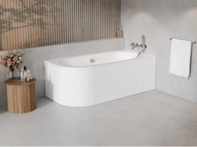 Masca frontal cada 170x75 cm, cu riflaje, alba, Besco Avita