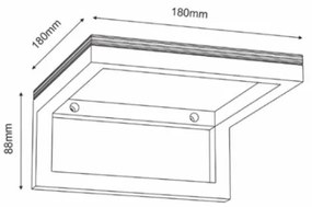 Ghiveci de flori de perete 9x18 cm