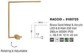 Lampa de masa LED design modern RACCIO auriu