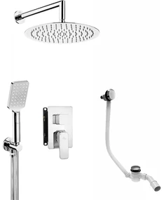 Set de dus culoare crom cu scurgere cada inclusa Deante, Hiacynt