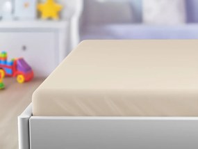 Cearsaf Jersey pentru patut EXCLUSIVE 60x120 cm crem