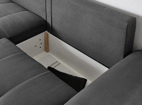 Coltar extensibil, Alvi, cu sezlong interschimbabil, 267 x 91 x 185 cm, antracit