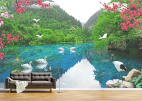 Tapet Premium Canvas - Lacul de la poalele muntilor