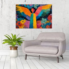 Tablou - Înger abstract cu flori (90x60 cm)