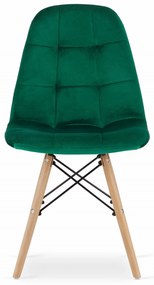 Scaun de masa din catifea Culoare verde, DUMO