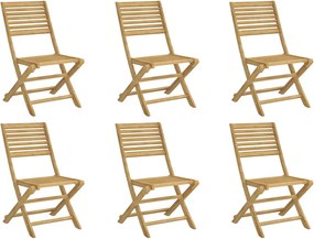 vidaXL Scaune grădină pliante 6 buc. 48,5x61,5x87 cm lemn masiv acacia