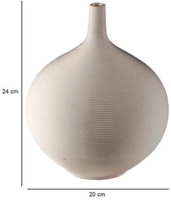 Vază ceramică bej, 24 cm