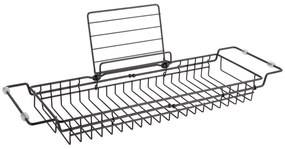 Suport reglabil din metal pentru cadă PT LIVING Tub, 61 - 86 cm, negru