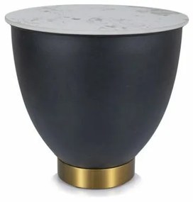 Masa de cafea Cyprus B marmura alb/negru ø48/h45