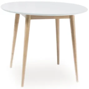Masa, alb / stejar alb, LARSON 90X90