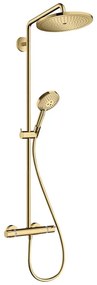 Coloana dus Hansgrohe Croma Select S 280, 1 jet, termostat, polished gold optic - 26890990