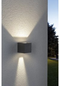 Aplică de exterior Paulmann 18000 2xLED/3W IP65 CYBO 230V gri