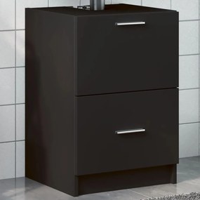 vidaXL Dulap de chiuvetă, negru, 40x37x59 cm, lemn prelucrat