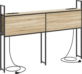 vidaXL Tăblie de Depozitare cu Stație de Încărcare Stejar sonoma