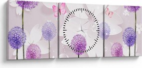 Tablou - Pe râul florilor (cu ceas) (90x30 cm)