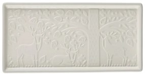 Tavă servire din ceramică Mason Cash In the Forest, 30 x 15 cm, alb