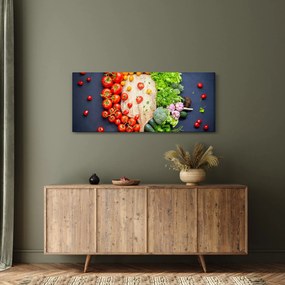 Tablou - Masa plină cu legume (120x50 cm)