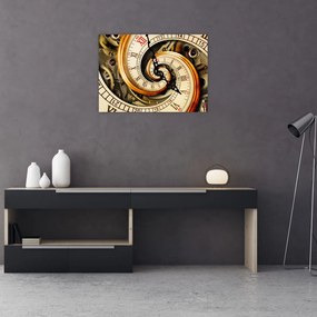 Tablou pe sticlă cu ceas (70x50 cm)