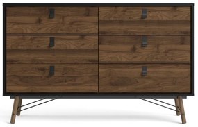 Comodă Tvilum Ry, 150x95 cm, maro închis-negru