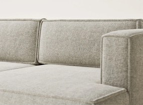 Colțar bej extensibil/cu spațiu de depozitare cu tapițerie din chenille (cu colț pe partea dreaptă/cu șezlong) Velto – Maison de Rêve