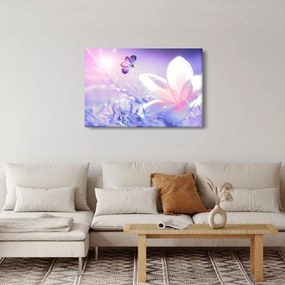 Tablou - Fluture lângă floare (90x60 cm)