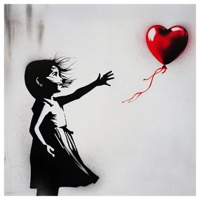 Tablou inimă în vânt street art