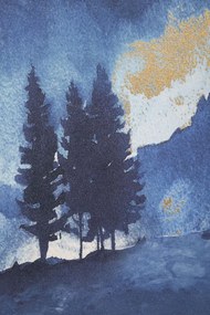 Tablou decorativ multicolor din lemn de Brad si panza, 80x3x120 cm, Mountain Tree Mauro Ferretti
