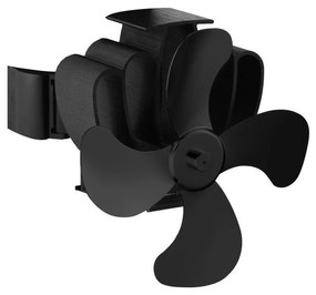 Ventilator de șemineu 13x18 cm negru/crom