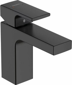 Baterie lavoar Hansgrohe Vernis Shape 100 negru mat cu ventil Pop-Up