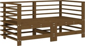 vidaXL Canapele colțar grădină , 2 buc., maro miere, lemn masiv de pin