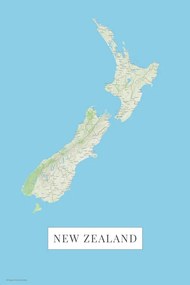 Harta New Zeland color, POSTERS