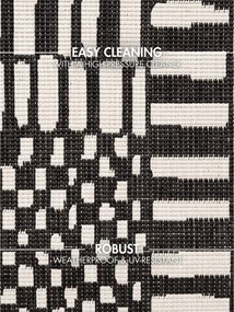 Covor pentru exterior și interior negru/crem 160x230 cm Haringey Barkham – Ted Baker