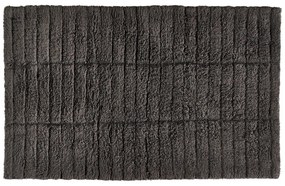 Covoraș din bumbac pentru baie Zone Tiles, 80 x 50 cm, gri închis