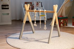 Bară de tracţiune din lemn Montessori, natural/gri, STARES