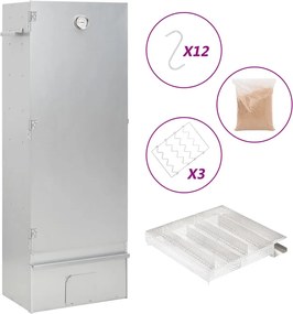 vidaXL Afumătoare cuptor/grătar, generator fum rece, oțel galvanizat