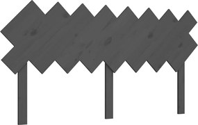 vidaXL Tăblie de pat, gri, 159,5x3x80,5 cm, lemn masiv de pin