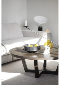 Măsuță de cafea maro închis rotundă cu aspect de lemn de stejar ø 110 cm Boxford – Rowico