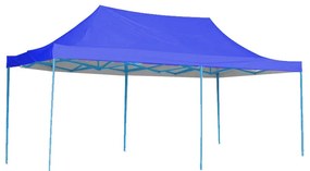 Pavilion pliant 2,9x5,7m-albastru, cu geanta de transport